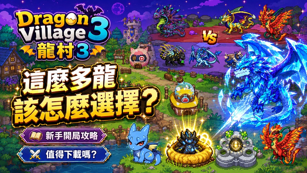Dragon Village 3 龍村 3｜這麼多龍 該怎麼選擇？｜新手攻略｜像素龍收集養成RPG｜實機遊玩｜iOS / Android-打寶夥伴