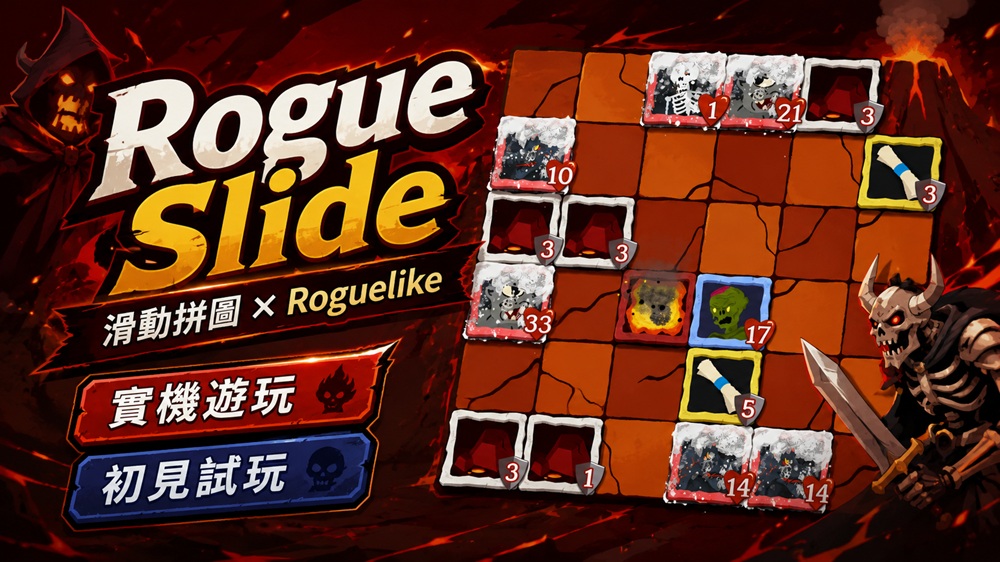 Rogue Slide｜把地牢怪獸當拼圖滑？玩起來挺魔性及療癒｜實機遊玩｜初見試玩｜遊戲紀錄｜iOS / Steam-打寶夥伴