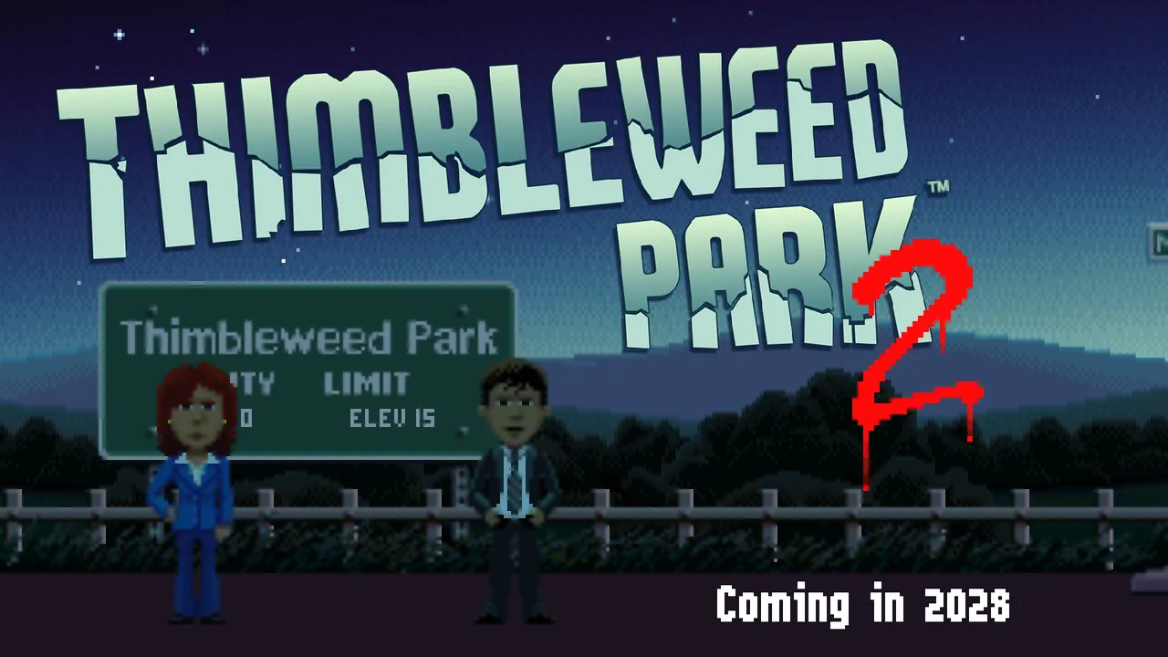 《銀蓮公園｜Thimbleweed Park 2》正式發表！Ron Gilbert 經典懸疑冒險遊戲續作預計 2028 年推出